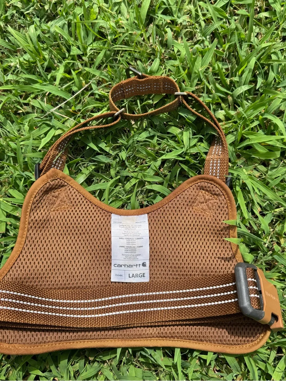 Carhartt Tan/Brown Reflective Strap Canvas Dog Harness